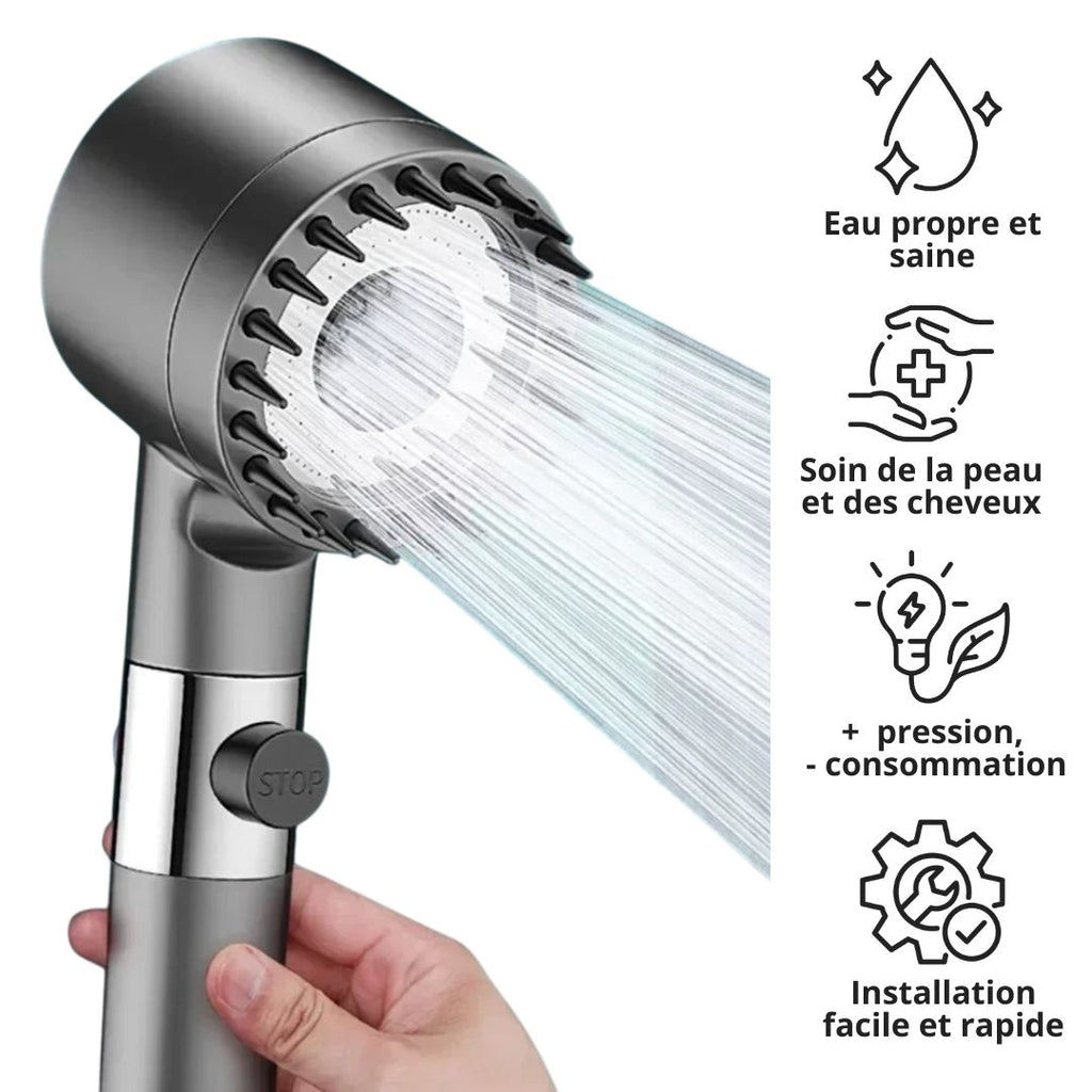 Pommeau de Douche Filtrant et Anti-Calcaire