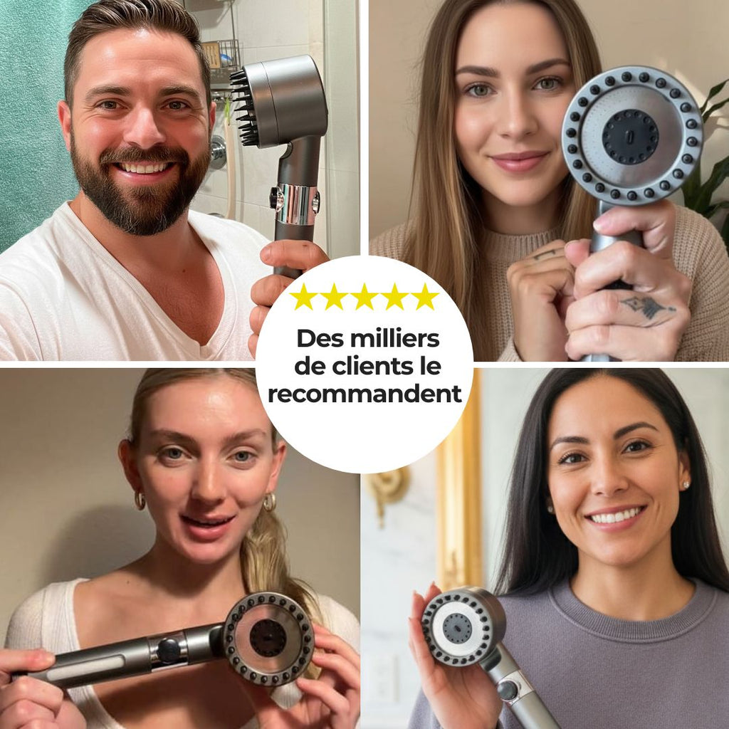 Pommeau de Douche Filtrant et Anti-Calcaire