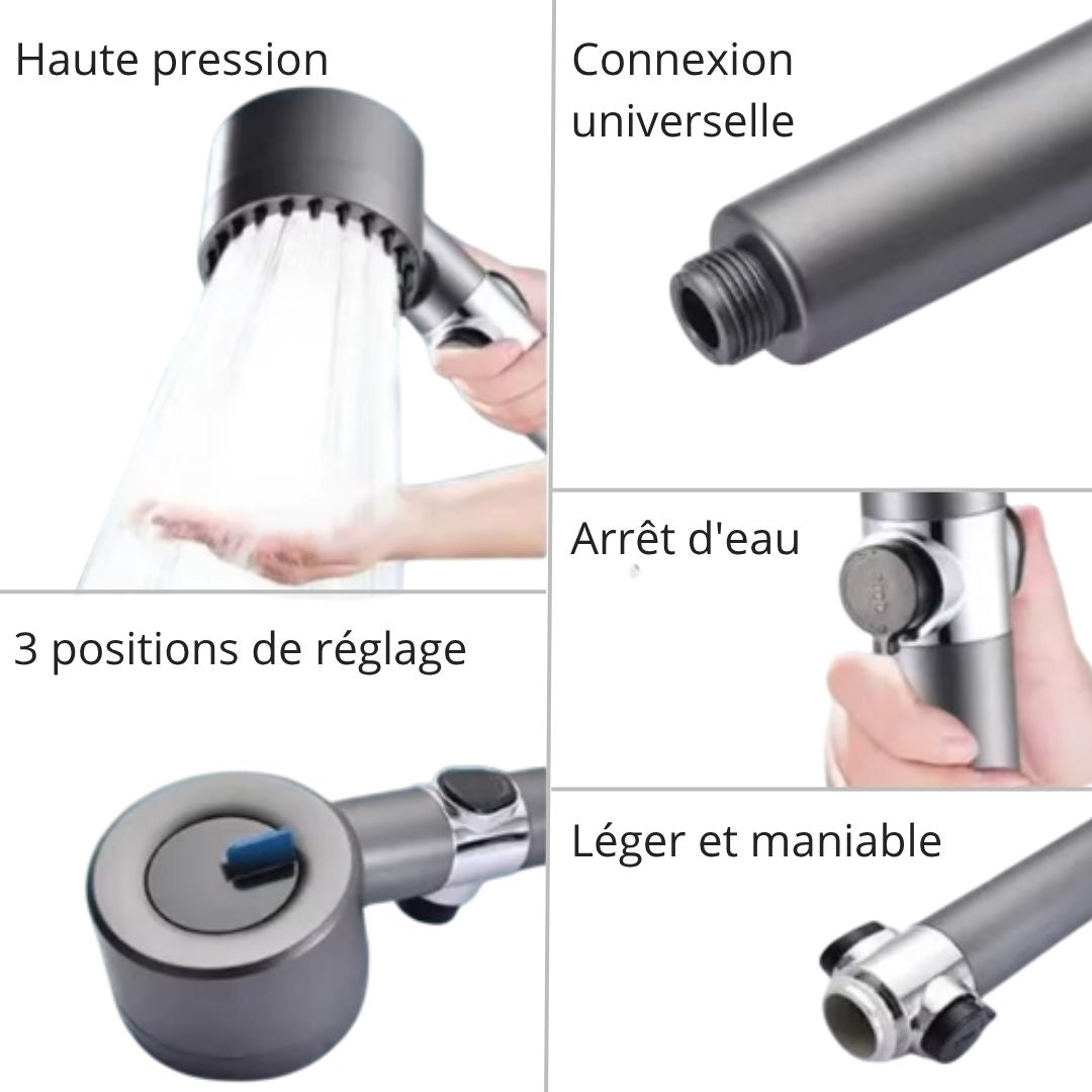 Pommeau de Douche Filtrant et Anti-Calcaire